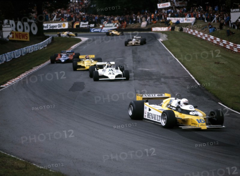 Rene Arnoux in the British Grand Prix, Brands Hatch, 1980. Artist: Unknown