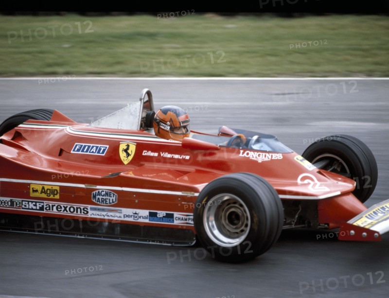 Gilles Villeneuve racing a Ferrari 312T5, British Grand Prix, Brands Hatch, 1980. Artist: Unknown