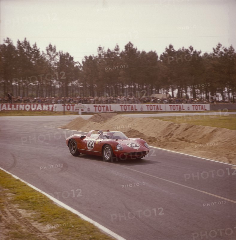 A Ferrari 250 P at Le Mans, France, 1963. Artist: Unknown