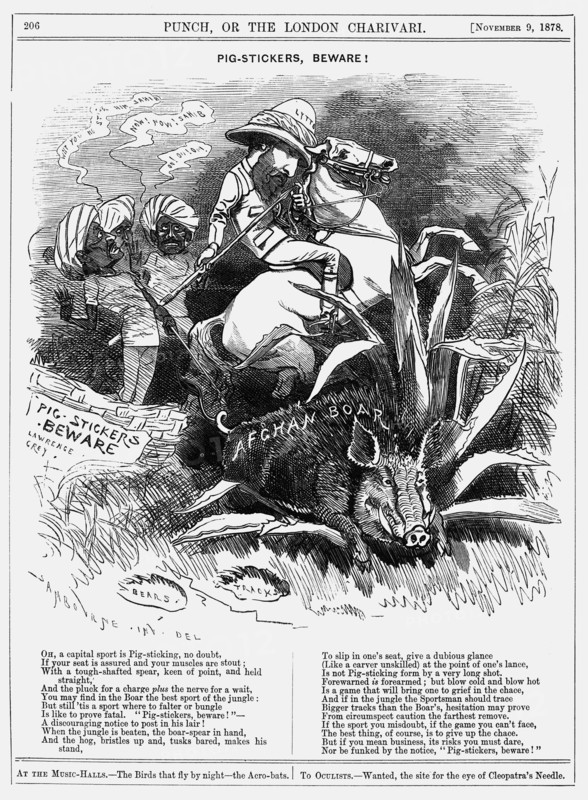 'Pig-stickers, Beware!', 1878. Artist: Unknown
