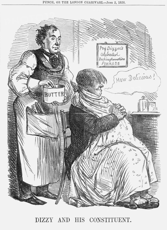 'Dizzy and his Constituent.', 1858. Artist: Unknown