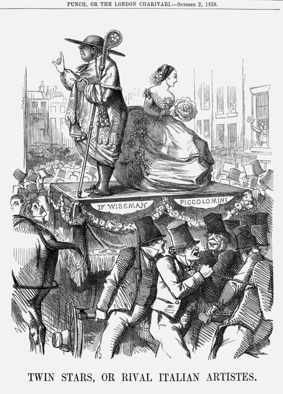 'Twin Stars, or Rival Italian Artistes', 1858. Artist: Unknown