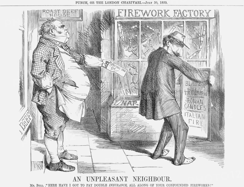'An Unpleasant Neighbour', 1859. Artist: Unknown