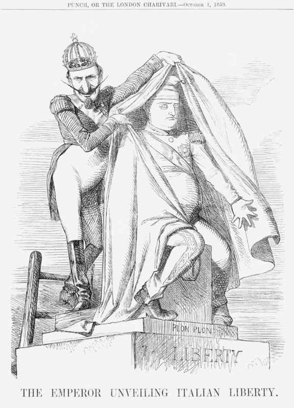 'The Emperor unveiling Italian Liberty', 1859. Creator: Unknown.