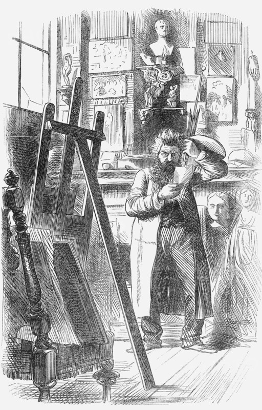 A bohemian artist in his studio, (1859?). Artist: Unknown