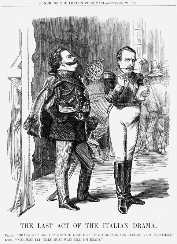 'The Last Act of the Italian Drama', 1861. Artist: Unknown