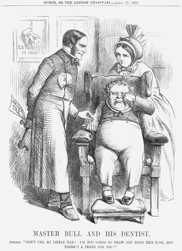 'Master Bull and his Dentist', 1861. Artist: Unknown