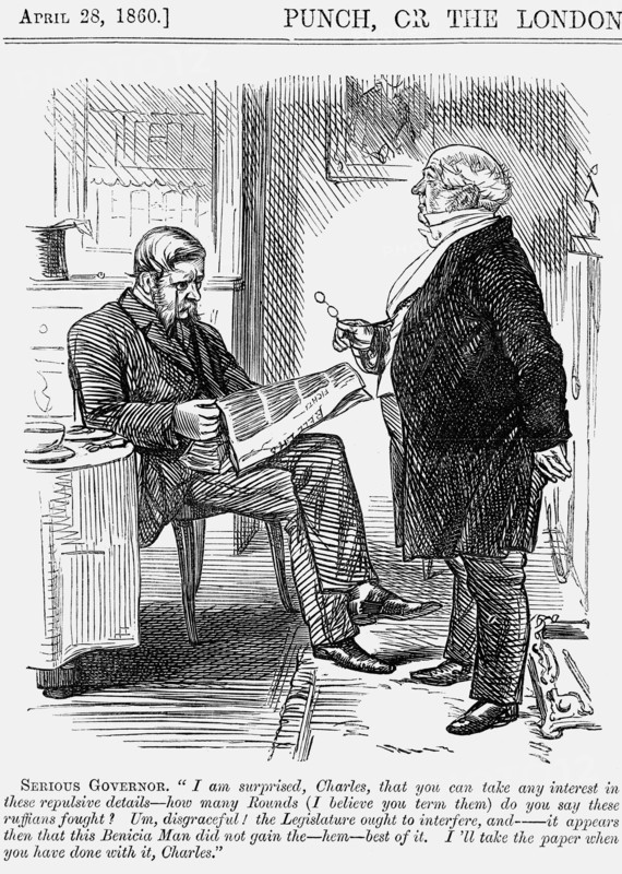 An opinion on boxing, 1860. Artist: Unknown
