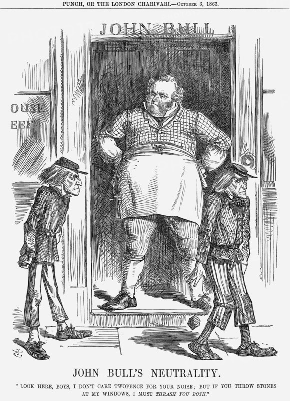 'John Bull's Neutrality', 1863. Artist: John Tenniel