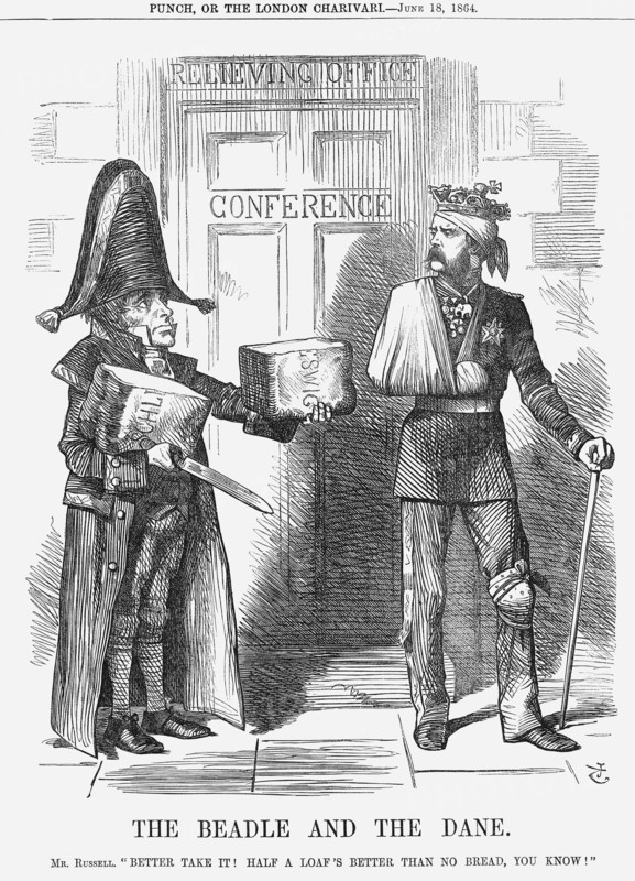 'The Beadle and The Dane', 1864.  Artist: John Tenniel