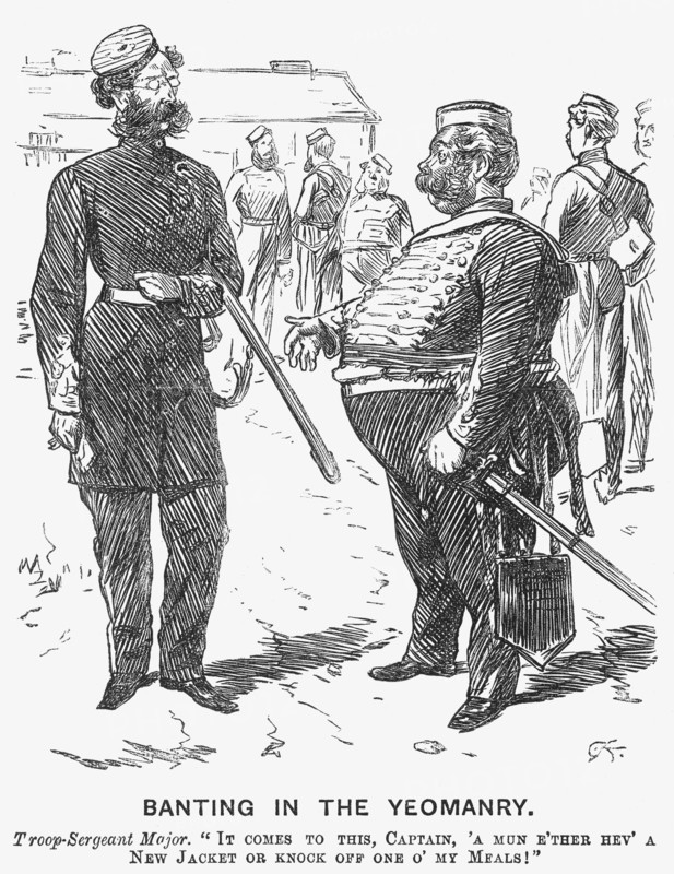 'Banting in the Yeomanry', 1865. Artist: Charles Samuel Keene