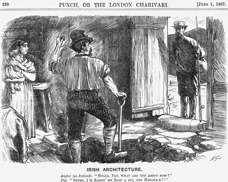 'Irish Architecture', 1867. Artist: Charles Samuel Keene