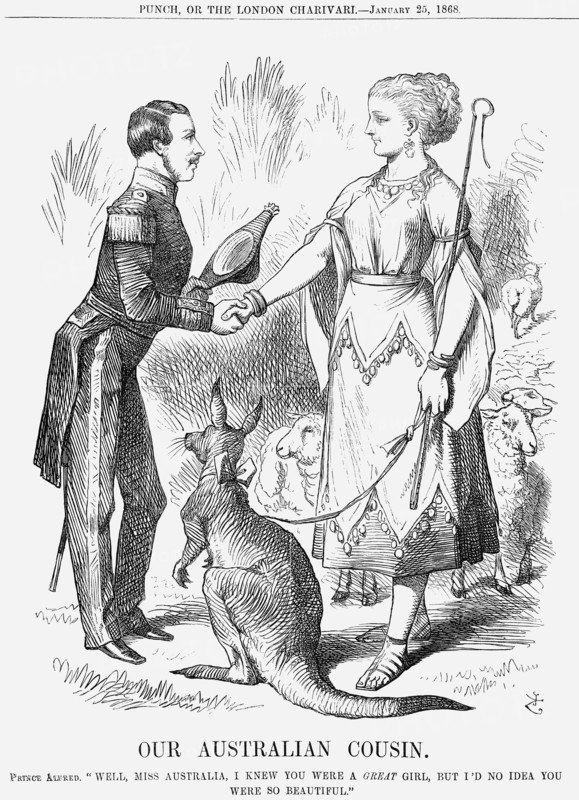 'Our Australian Cousin', 1868. Artist: John Tenniel