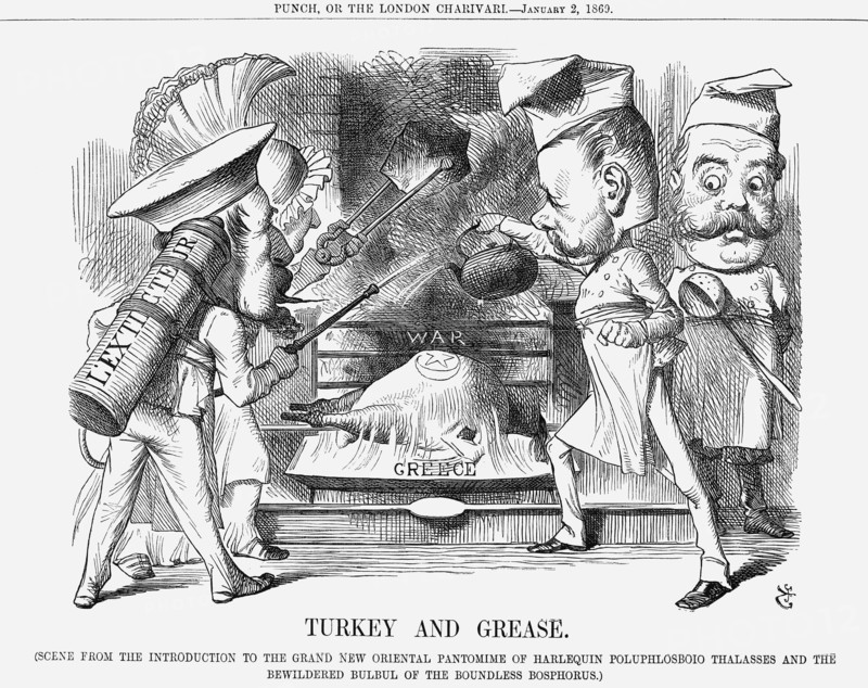 'Turkey and Grease', 1869. Artist: John Tenniel