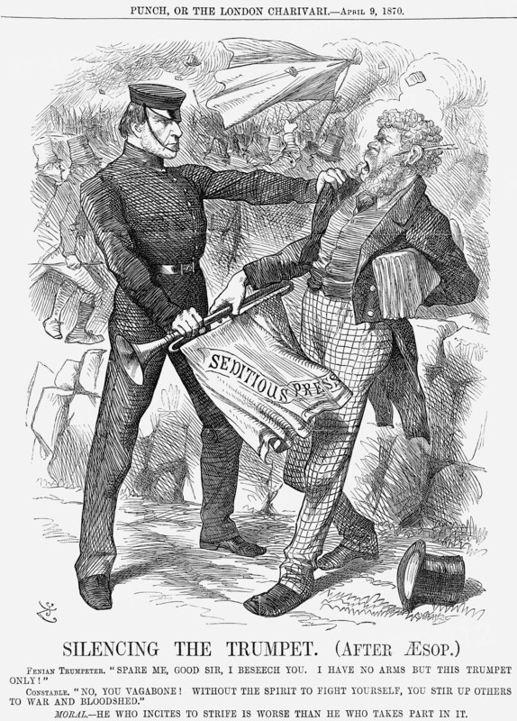'Silencing The Trumpet (after Aesop.)', 1870. Artist: Joseph Swain
