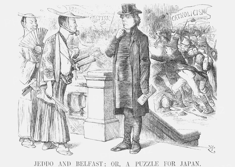 'Jeddo and Belfast; or, a Puzzle for Japan', 1872. Artist: Joseph Swain
