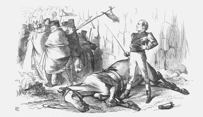 Come a Cropper!, 1873. Artist: Joseph Swain