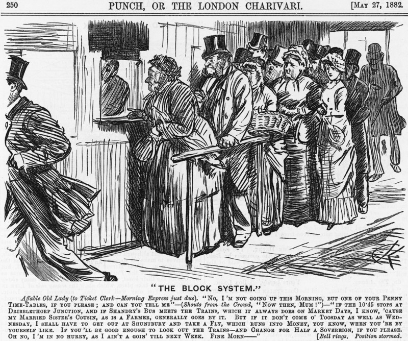 The Block System, 1882. Artist: Joseph Swain