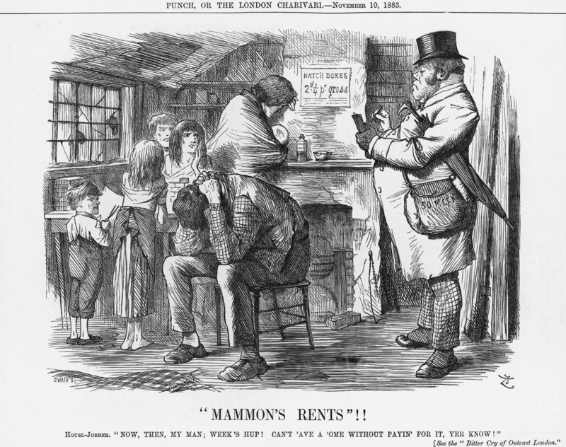 'Mammon's Rents!', 1883. Artist: Joseph Swain