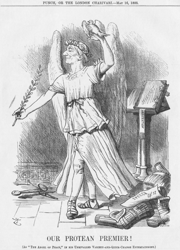'Our Protean Premier!', 1885. Artist: Joseph Swain