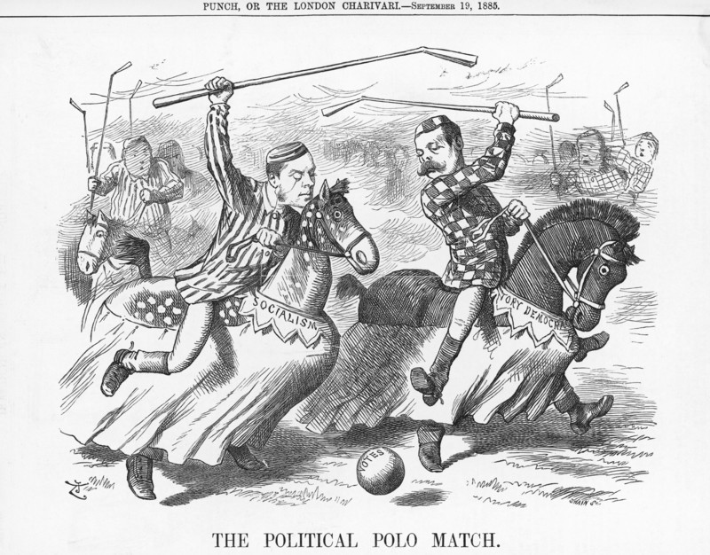 'The Political Polo Match', 1885. Artist: Joseph Swain