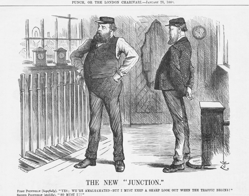 'The New Junction, 1888. Artist: Joseph Swain