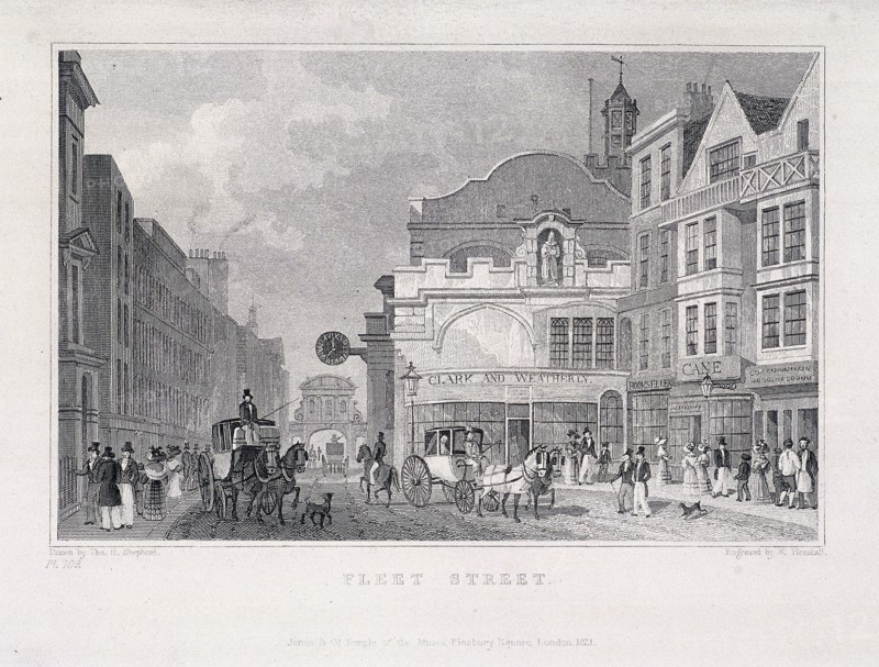 Fleet Street, London, 1831 Artist: W Henshall
