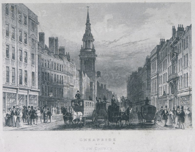 Cheapside, London, c1830. Artist: Anon