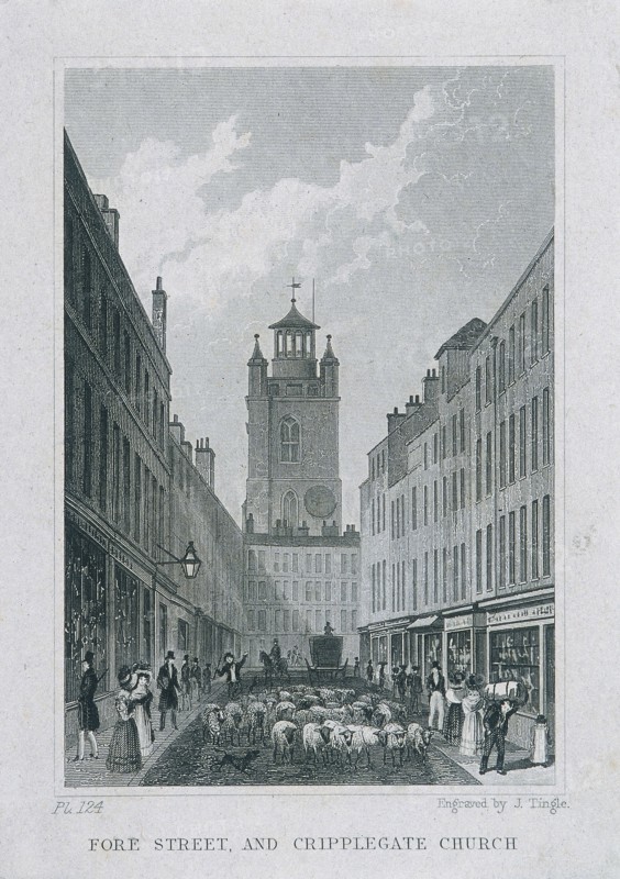 Fore Street, London, 1830. Artist: James Tingle