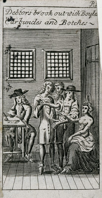 Fleet Prison, London, 1691. Artist: Anon