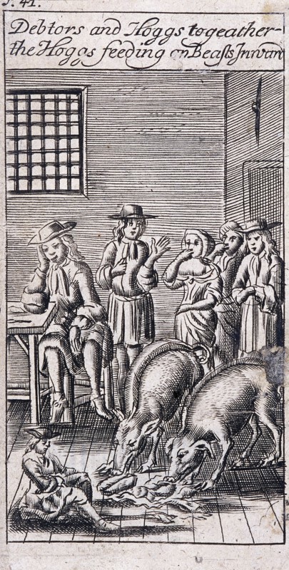 Fleet Prison, London, 1691. Artist: Anon