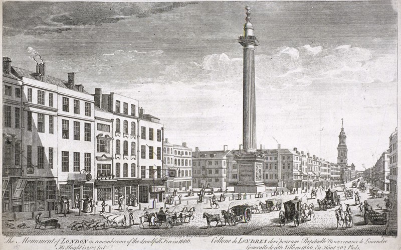 Fish Street Hill, London, c1750. Artist: Thomas Bowles