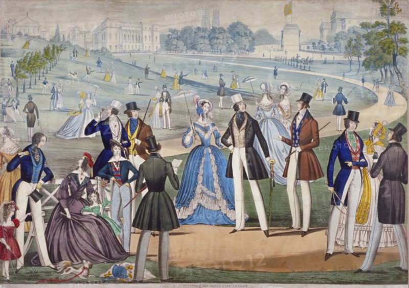 View of St James's Park from Green Park, Westminster, 1820. Artist: Anon