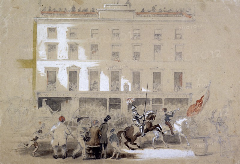 Lord Mayor's Show, Cornhill, London, 1849. Artist: Angelo Collen Hayter