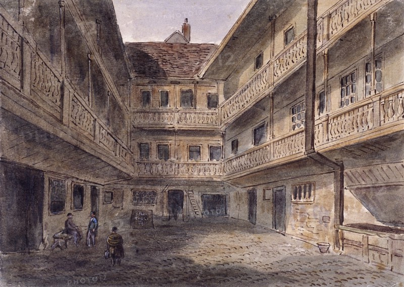 The Spread Eagle Inn, Gracechurch Street, London, c1850. Artist: Anon