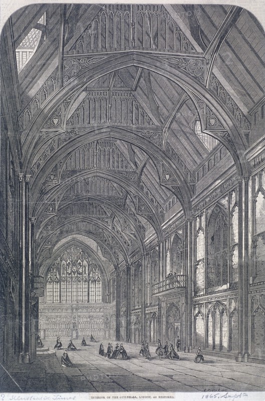 Guildhall, London, 1865. Artist: Anon