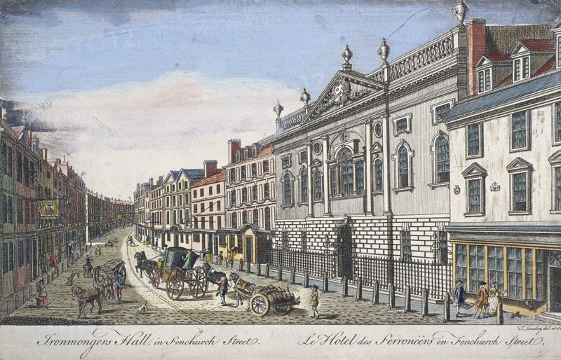 Ironmongers' Hall, London, c1750. Artist: T Loveday