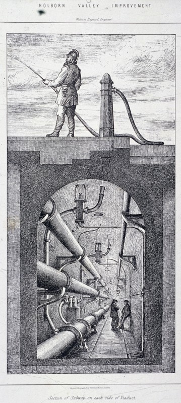 Holborn Viaduct, London, 1871. Artist: Whiteman & Bass