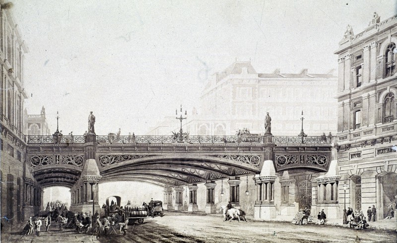 Holborn Viaduct, London, c1865. Artist: William Haywood