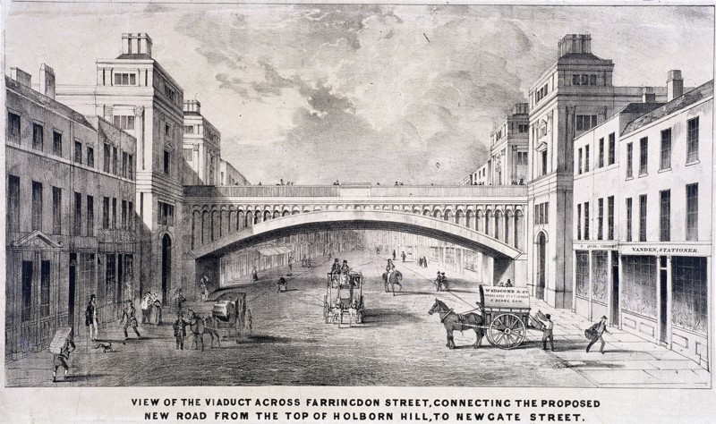 Holborn Viaduct, London, 1869. Artist: GS Willis