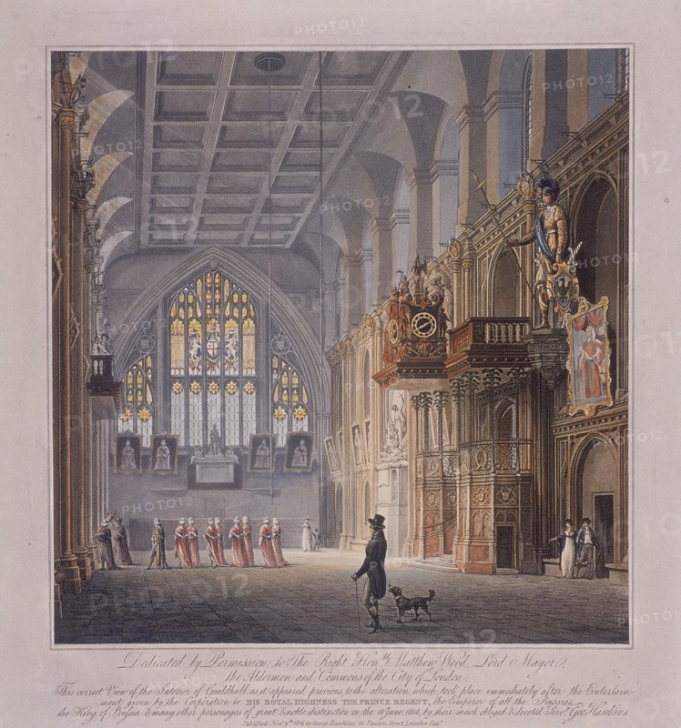 Guildhall, London, 1816. Artist: George Hawkins