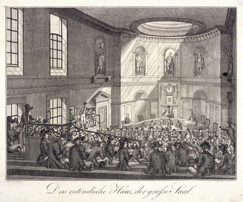 East India House, London, 1808. Artist: Boettger