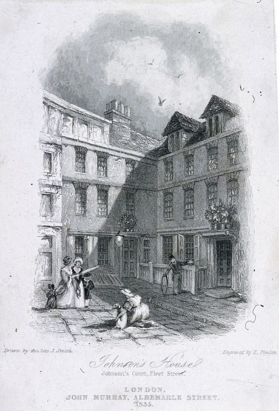 Johnson's Court, Fleet Street, London, 1835. Artist: Edward Francis Finden
