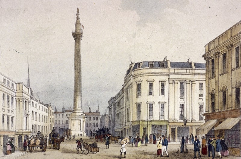 Monument, London, c1855. Artist: Thomas Colman Dibdin