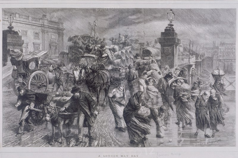 London Bridge (new), London, c1870. Artist: G Durand