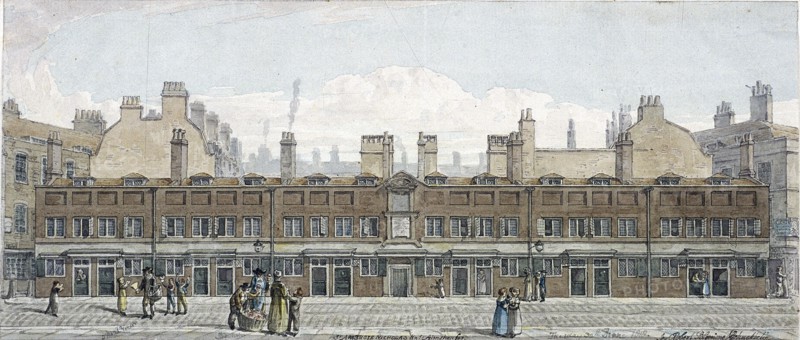 Monkwell Street, London, 1818. Artist: Robert Blemmell Schnebbelie