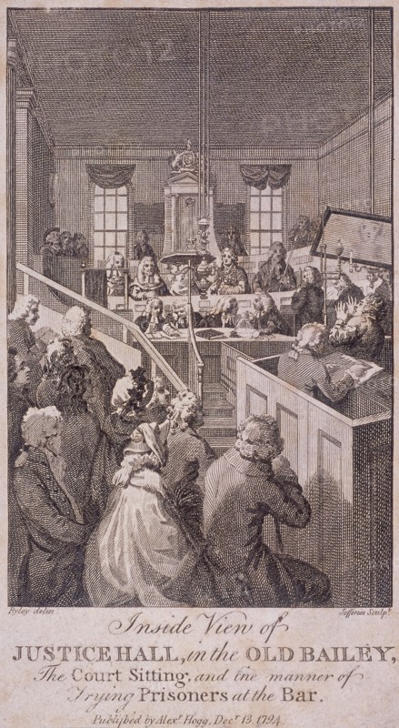 Old Bailey, Sessions House, London, 1794. Artist: Jefferies