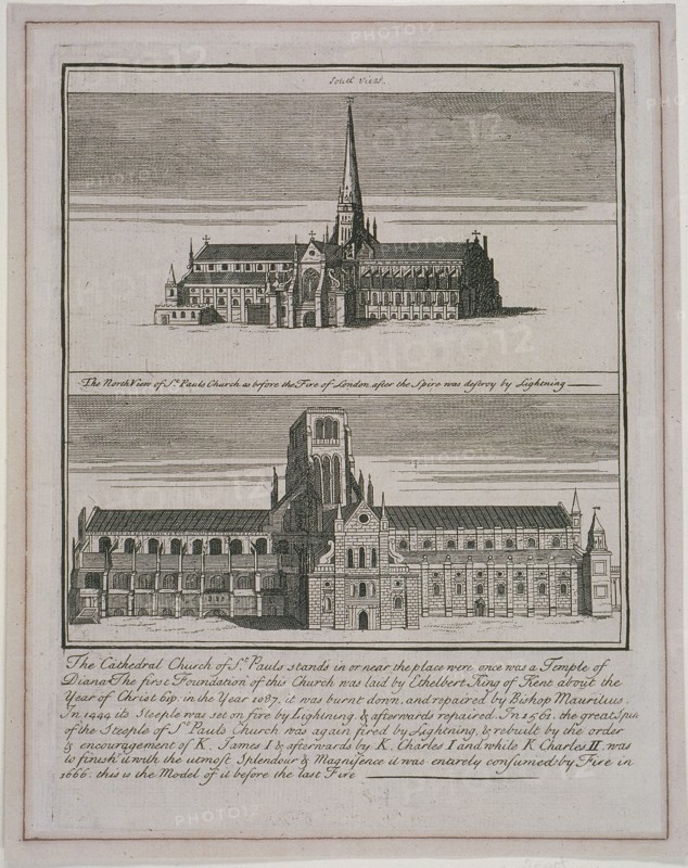 St Paul's Cathedral (old), London, c1650-80. Artist: Anon