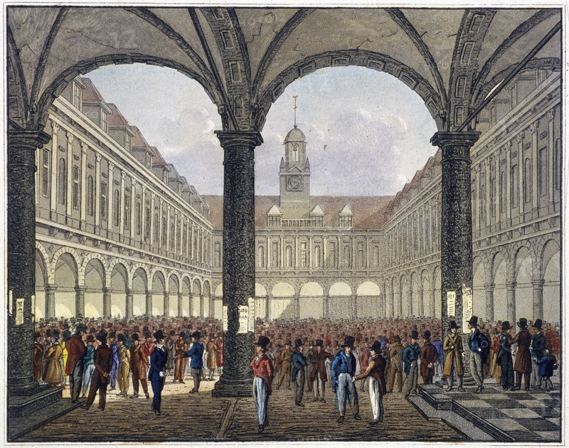Royal Exchange (2nd) interior, London, c1830. Artist: Anon