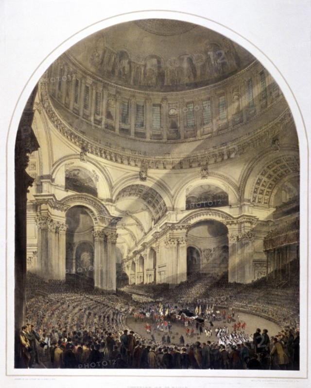 St Paul's Cathedral (new) interior, London, c1852. Artist: Andrew Maclure